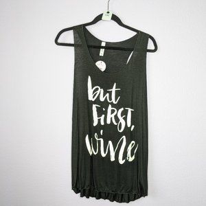 But First Wine Tank Top, 2XL
